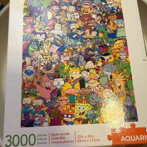 Nickelodeon Colorful Retro Cartoon Characters 3000-Piece Jigsaw Puzzle